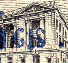 sellos timbres-poste Briefmarken stamps El Salvador 1919 Centavo surcharges on Tram Trolley Tranvia National Theatre teatro nacional 